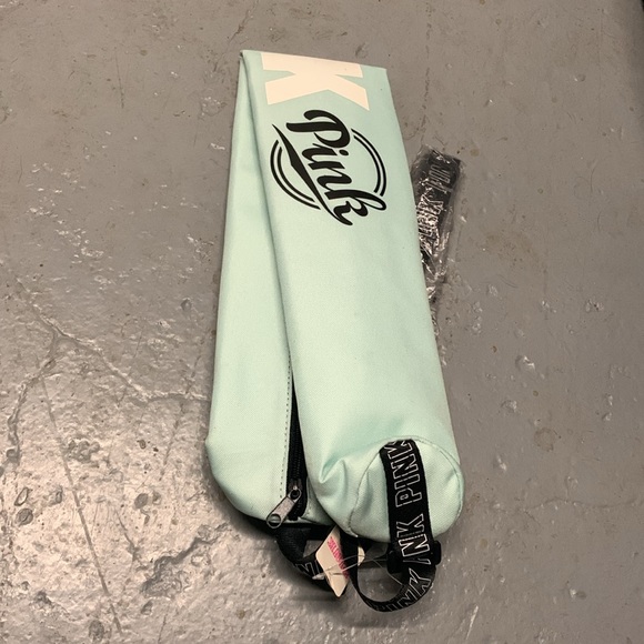 NWT PINK carrying cooler, strap over shoulders, fits about 8-10 cans, teal - Picture 5 of 5